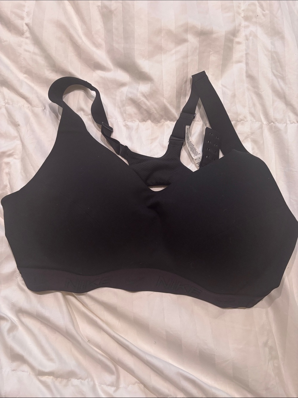 Nike Black Padded Wireless Sports Bra with Adjustable Straps